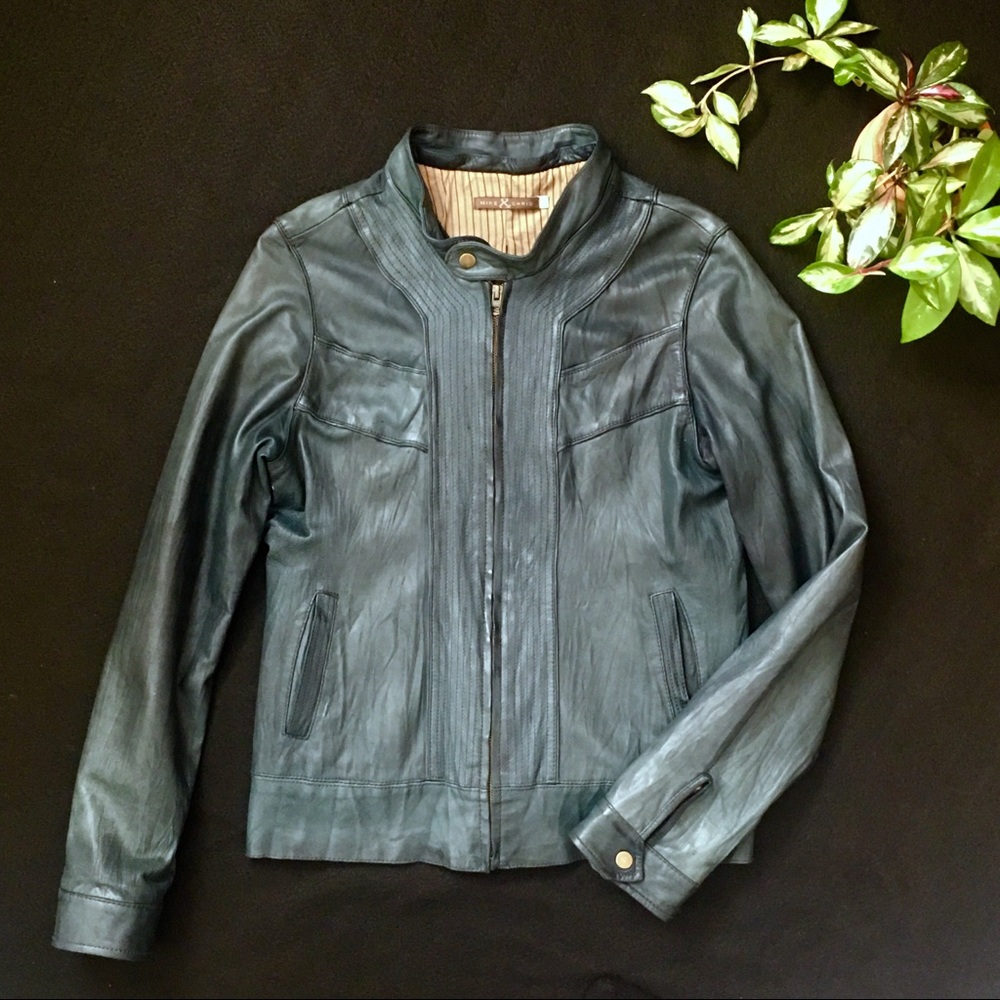 Mike & Chris Aqua Leather Jacket